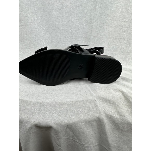 Wild Fable Black Pointed Toe Slingback Buckle Flats Shoes Womens 6.5 NWT - Picture 5 of 5